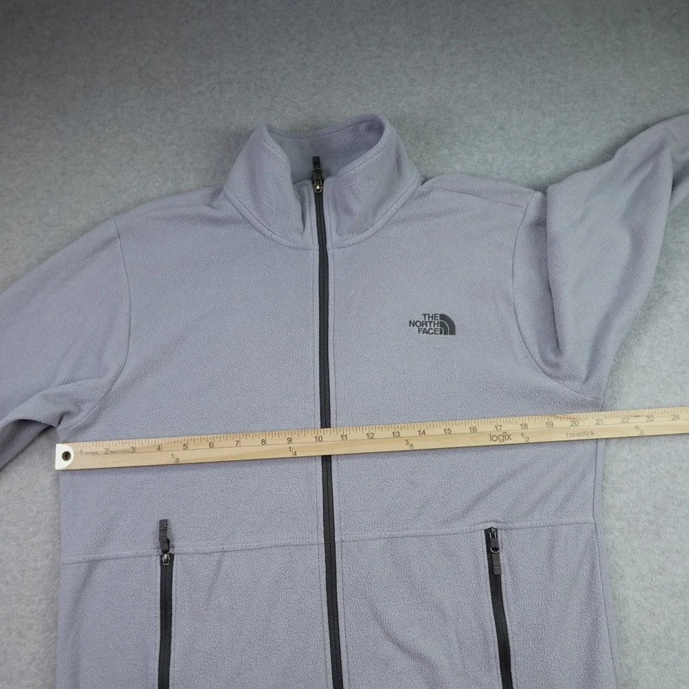The North Face Jacket Mens Medium Gray Casual Full Zip Fleece Outdoor
